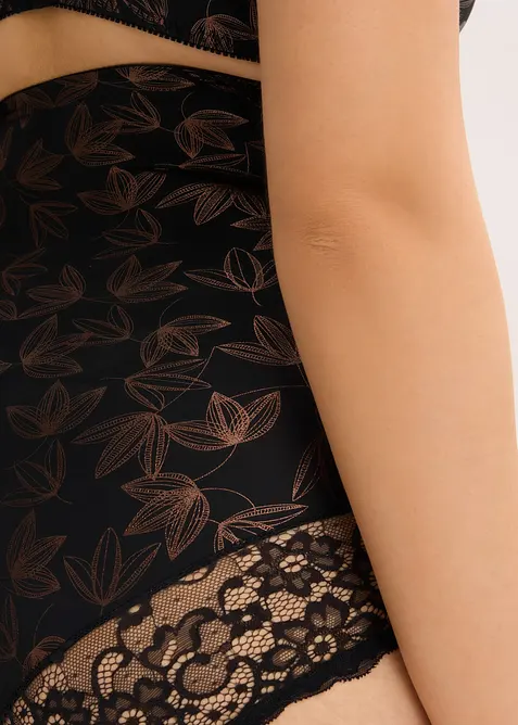 Slip contenitivo a vita alta con effetto modellante forte e leggermente lucente, bonprix