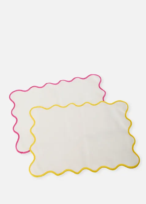 Tovagliette americane con bordo ondulato (pacco da 2), bonprix