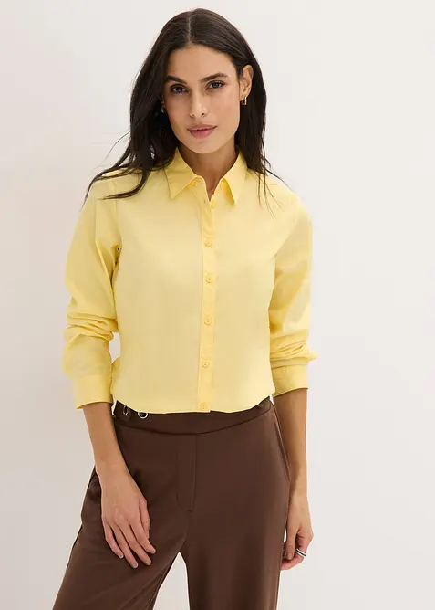 Camicia elasticizzata a maniche lunghe, bonprix