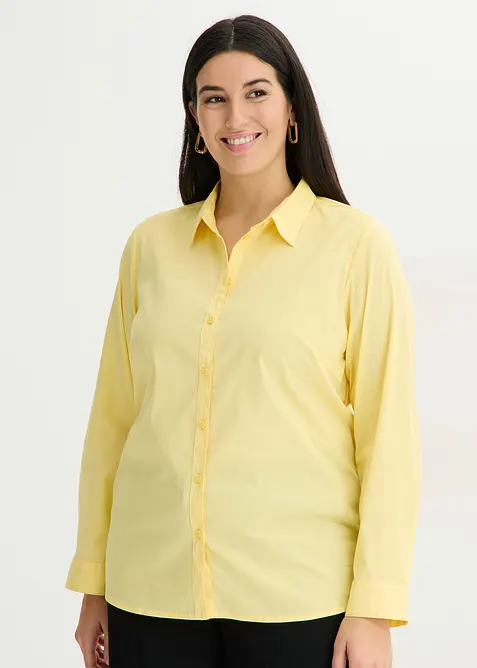 Camicia elasticizzata a maniche lunghe, bonprix