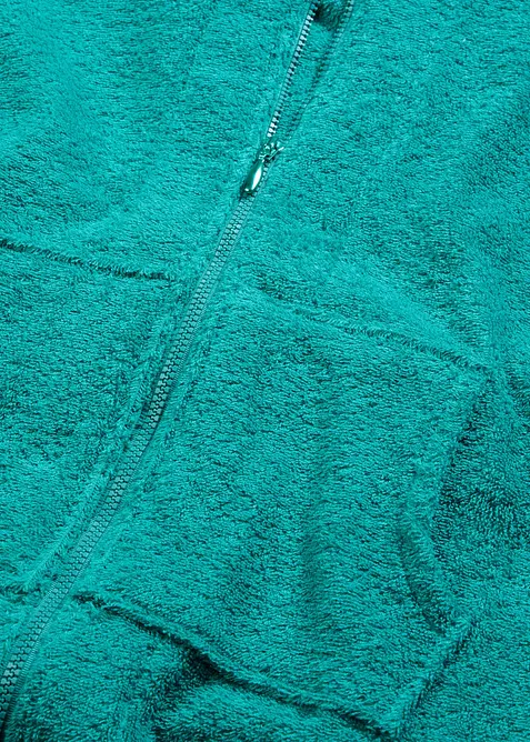 Accappatoio in spugna di cotone biologico con cerniera, bonprix