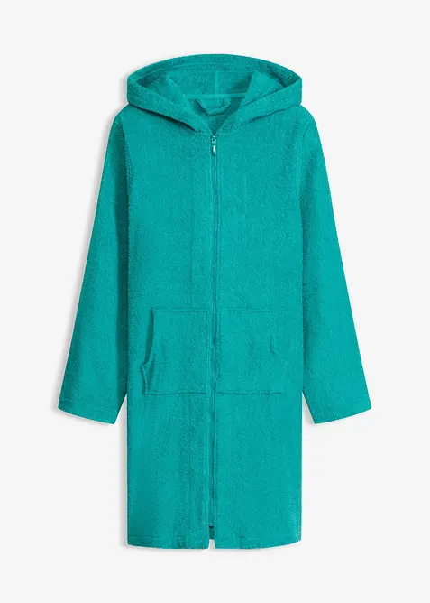 Accappatoio in spugna di cotone biologico con cerniera, bonprix