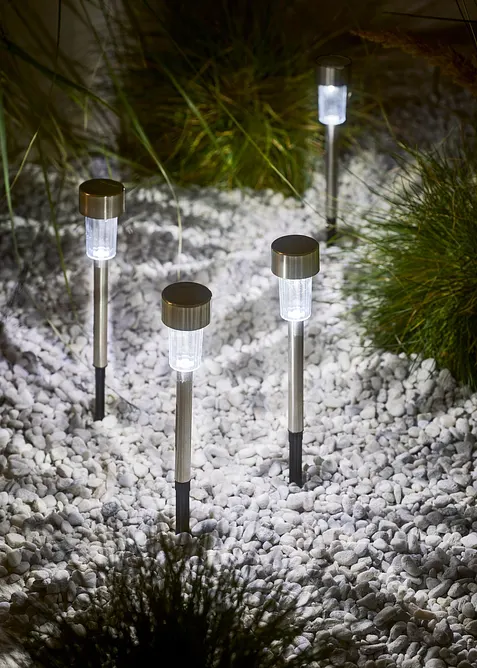 Lampada segnapassi solare a LED (pacco da 4), bonprix