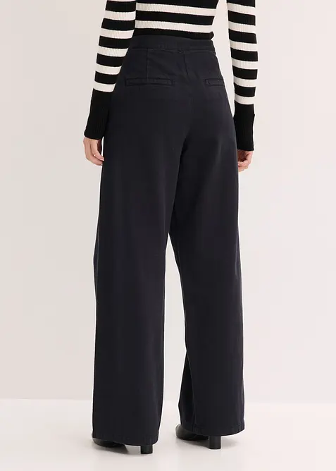 Pantaloni con pinces in puro cotone, bonprix