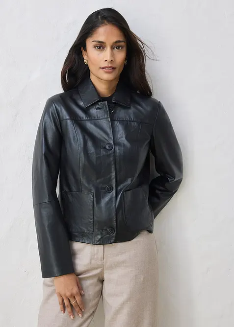 Giacca corta in nappa d'agnello, bonprix