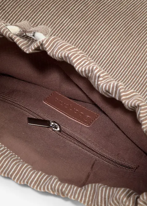 Zaino in tela a righe, bonprix