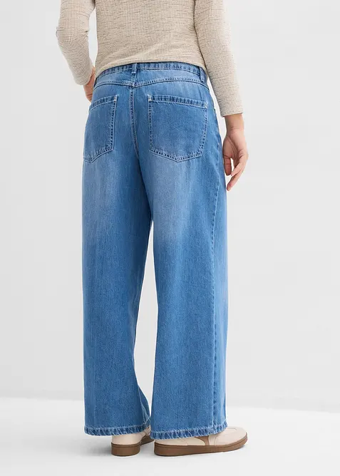 Jeans wide leg, vita media, bonprix