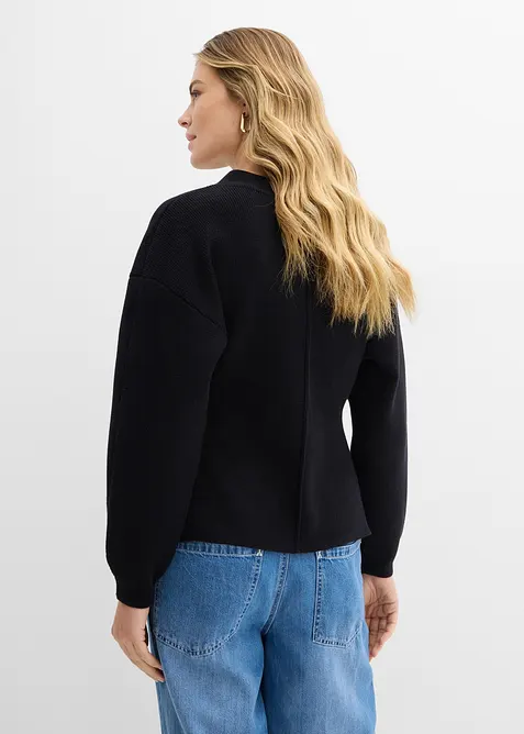 Cardigan in filato fine di misto cotone, bonprix