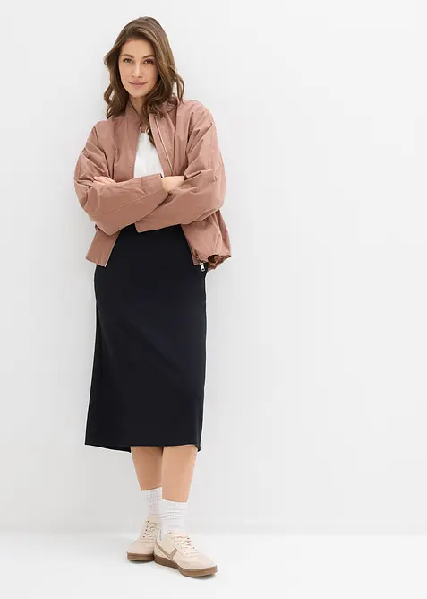 Gonna midi effetto neoprene, bonprix