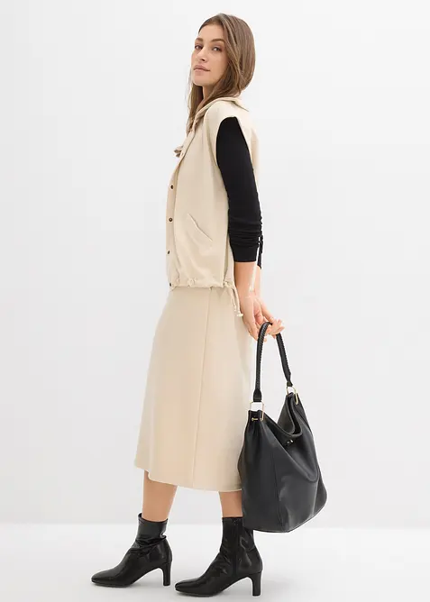 Gonna midi effetto neoprene, bonprix