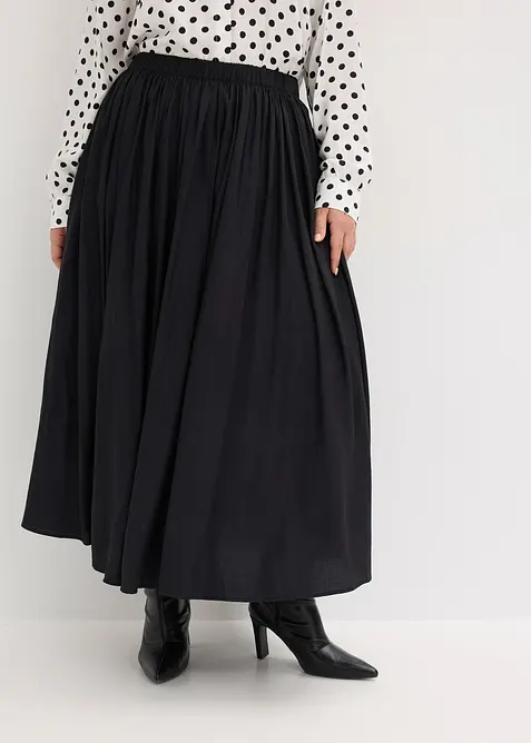 Gonna lunga in misto viscosa fluente, bonprix