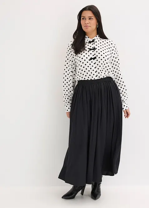 Gonna lunga in misto viscosa fluente, bonprix