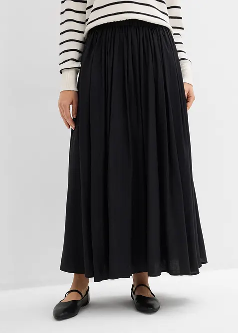 Gonna lunga in misto viscosa fluente, bonprix