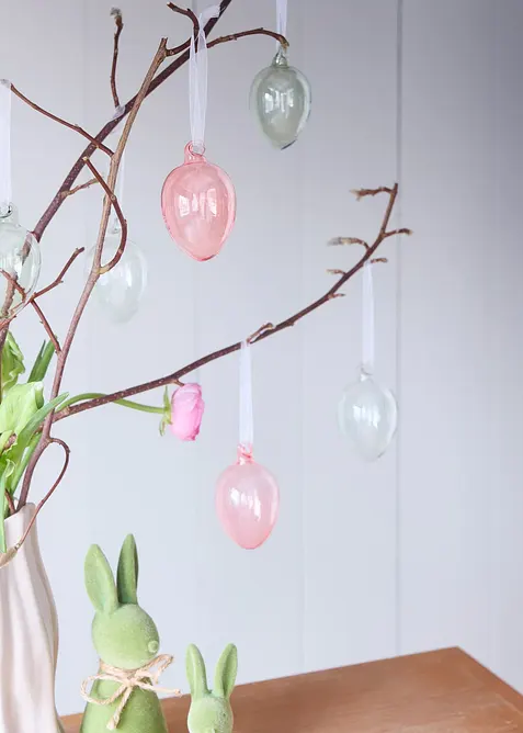 Decorazione da appendere a forma di uova (pacco da 6), bonprix