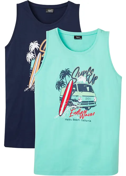 Canotta (pacco da 2) in puro cotone biologico, bonprix