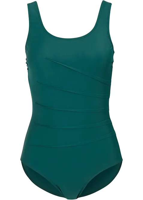 Costume intero con pieghe decorative ed effetto modellante leggero, bonprix