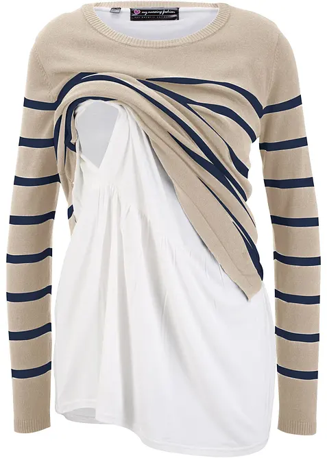 Maglione pr&eacute;maman / da allattamento leggero 2 in 1, bonprix