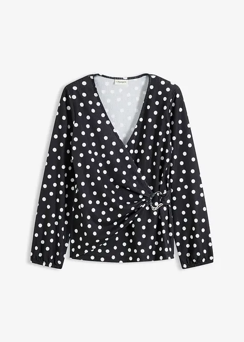 Maglia a maniche lunghe in jersey operato, bonprix