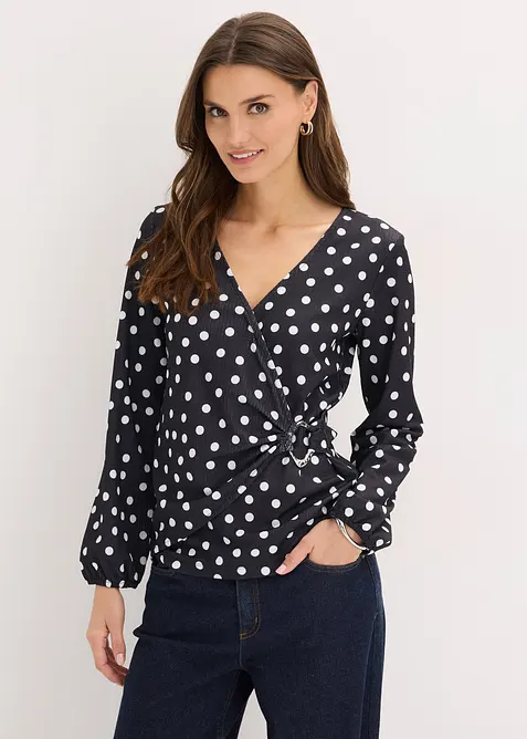 Maglia a maniche lunghe in jersey operato, bonprix