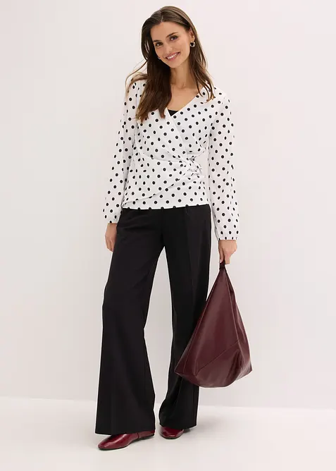 Maglia a maniche lunghe in jersey operato, bonprix