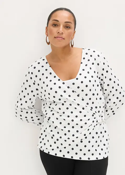 Maglia a maniche lunghe in jersey operato, bonprix