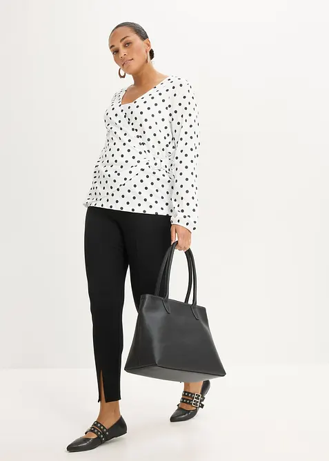 Maglia a maniche lunghe in jersey operato, bonprix