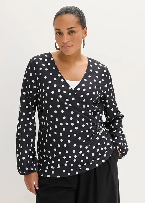 Maglia a maniche lunghe in jersey operato, bonprix