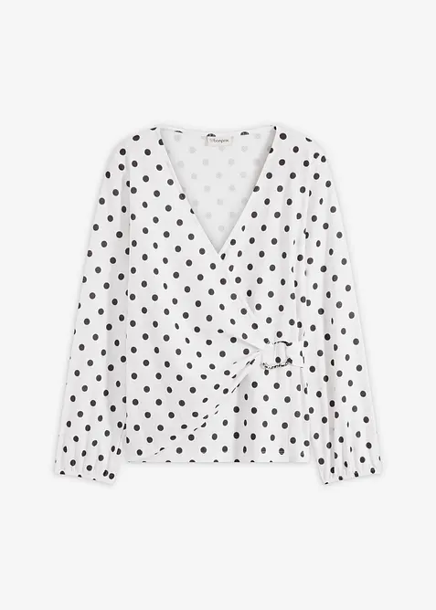 Maglia a maniche lunghe in jersey operato, bonprix