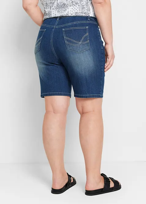Bermuda in jeans, vita media, bonprix