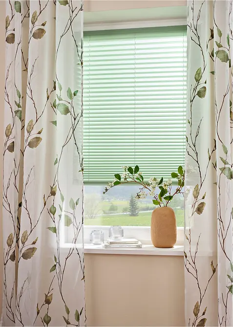 Tenda plissettata semioscurante con velcro adesivo, bonprix