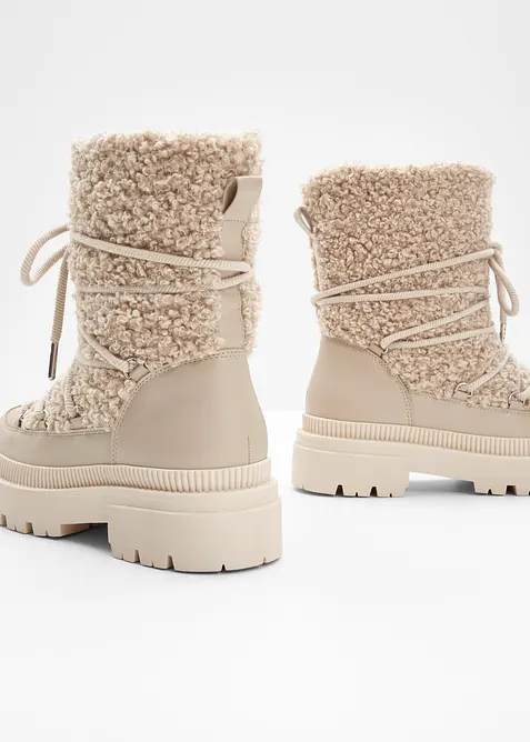 Scarponcini stringati foderati, bonprix