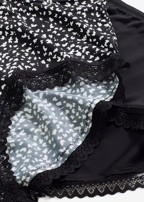 Culotte a vita alta con pizzo (pacco da 4), bonprix