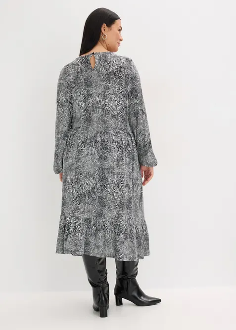 Abito midi in jersey di misto viscosa, bonprix