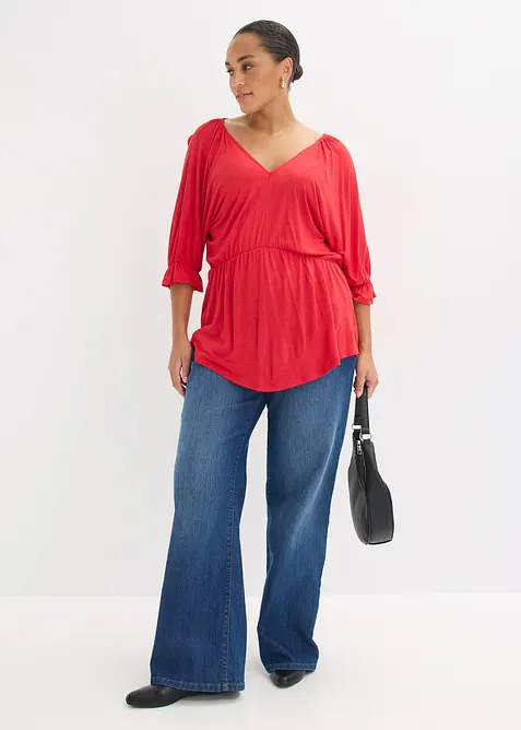 Maglia stile tunica in misto viscosa, bonprix