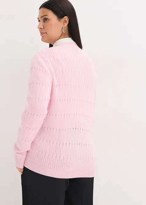 Cardigan in filato fine di misto viscosa, bonprix