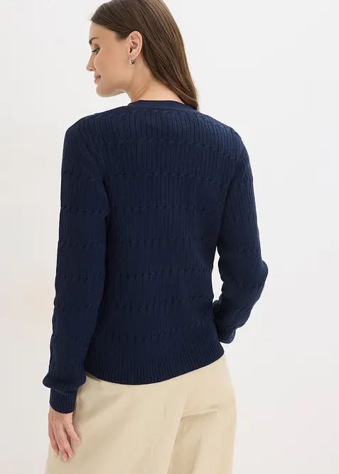 Cardigan in filato fine di misto viscosa, bonprix