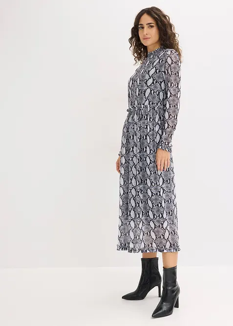 Abito midi in morbido mesh, bonprix