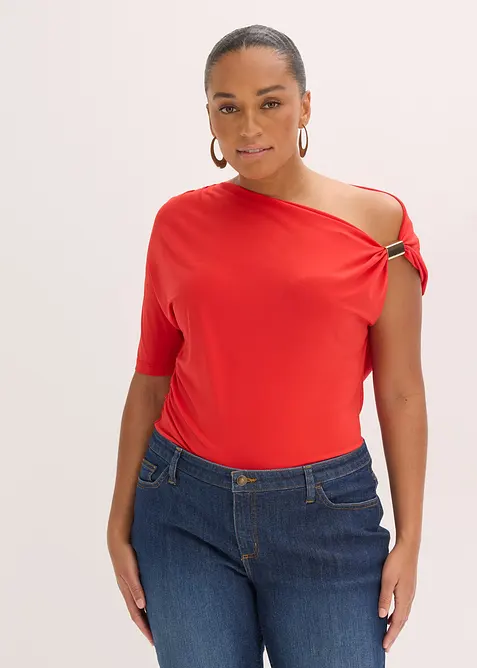 Maglia con scollo asimmetrico, bonprix