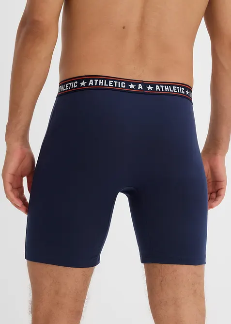Boxer aderenti in lunghezza midi con cotone (pacco da 2), bonprix