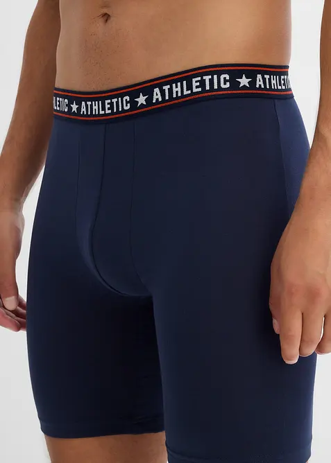 Boxer aderenti in lunghezza midi con cotone (pacco da 2), bonprix