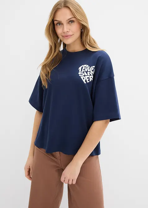 T-shirt boxy in cotone pesante, bonprix