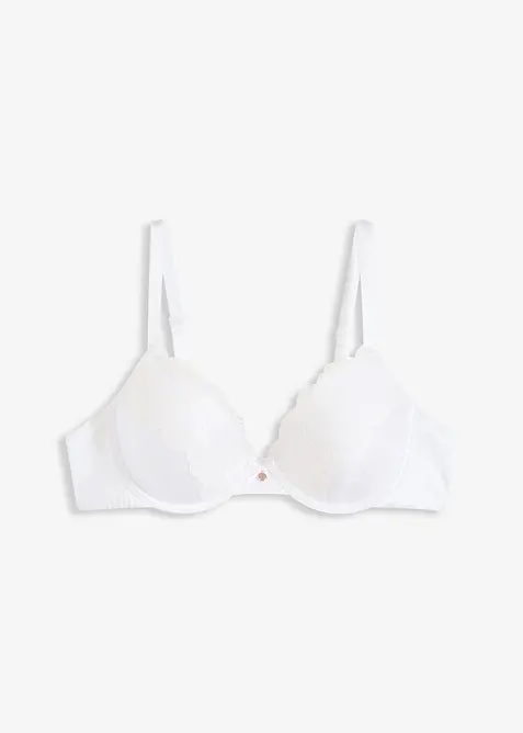 Reggiseno con coppe preformate ed effetto lucido, bonprix