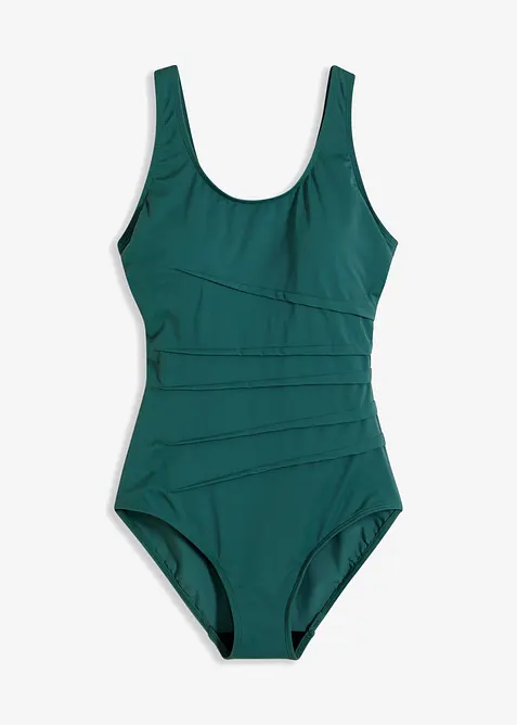 Costume intero con pieghe decorative ed effetto modellante leggero, bonprix