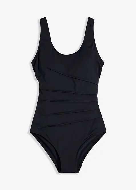 Costume intero con pieghe decorative ed effetto modellante leggero, bonprix