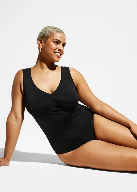 Costume intero con effetto modellante forte e scollatura a V, bonprix