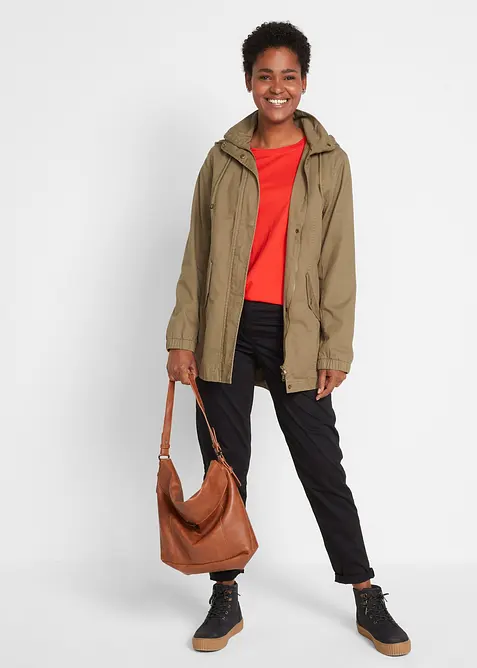 Maglia lunga con scollo rotondo e maniche lunghe  (pacco da 5), bonprix