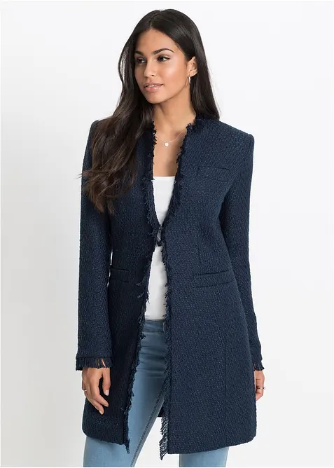 Blazer lungo in boucl&eacute;, bonprix