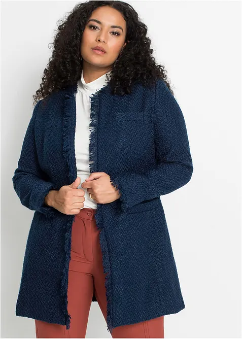 Blazer lungo in boucl&eacute;, bonprix