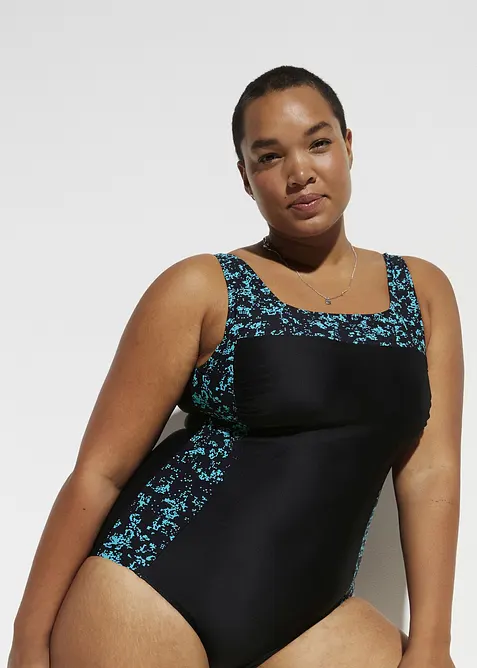 Costume intero con scollatura quadrata e effetto modellante medio, bonprix