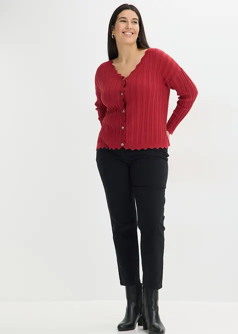 Cardigan cropped traforato, bonprix